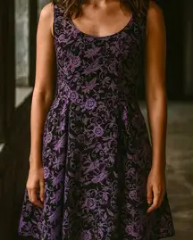 Betsey Johnson Dark Embroidered Crawler Bug Mini Dress