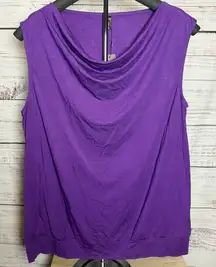Allegra K Sleeveless Purple Blouse