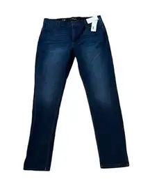 Liz Claiborne Jeans Women's Sara Slim Leg Mid Rise Size 16 Tall - NWT Plus Dark