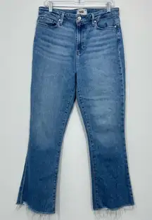 Paige‎ Size 32 Claudine Raw Hem Darling Medium Wash Ankle Crop Demin Jean Casual