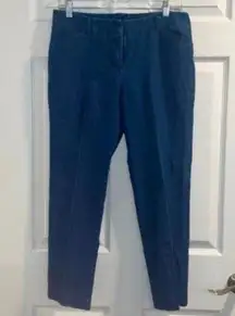 Larry Levine Blue Denim Jean Chambray Pants Stretch Casual