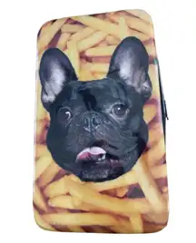 Frenchie French Fry Phone Case Card Holder Purse Clutch Wristlet Electronics