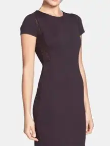 Black Swan Loren Lace Inset Sheath Dress Black