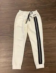 The Kooples Sport White & Black Joggers size 1!