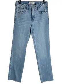 Abercrombie & Fitch The '90s Straight Mid Rise Blue Jeans size 25 Short