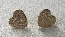 Heart shaped glitter studs