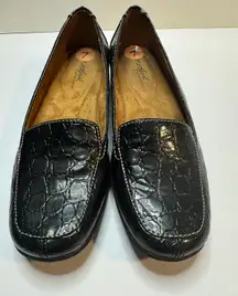 Natural Soul Black Gray Size 7M Slip On Loafers