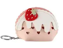 PU Strawberry Purse Girls Coin Pouch Zipper Wallet Student​​​