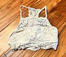 Aerie high neck floral lace bralette. Size small 