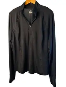 Tek Gear DryTek Black 1/4‎ Zip with Thumbholes. Size XL