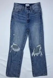 PISTOLA Denim Jeans Women's Size 25 Straight Leg Ripped Medium Wash