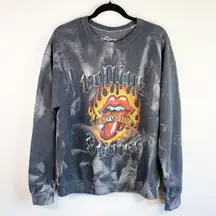 Officially Licensed Tie Dye Tongue Logo Oversized Sweatshirt