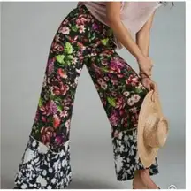 Anthropologie Maeve Callan Wide-Leg Pants in Flower