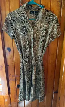 Snake Print Short Sleeve‎ Dress Y2K Mossimo size 10