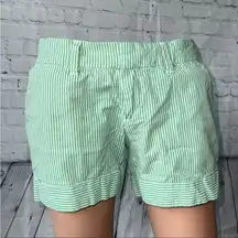 Dear John green and white high rise stripe shorts 32