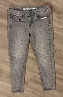 Bethany Mota Gray Polka Dot Skinny Jeans