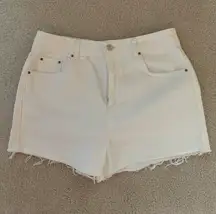 White Mom Shorts