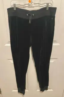 Calvin Klein black velour jogger