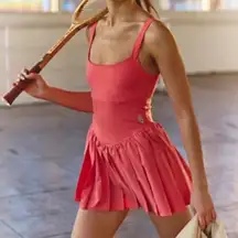 #275 NWT Free People Swing of Things Skortsie in Hibiscus