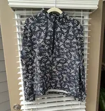 Floral sporty quarter zip pullover size small