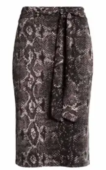Halogen Snakeskin Print Pencil Tie Front Size Extra Small