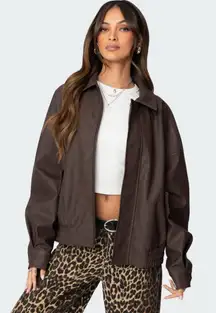 edikted mori oversized faux leather jacket 