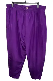 Vintage Silk Joggers Purple Vintage Size 2X