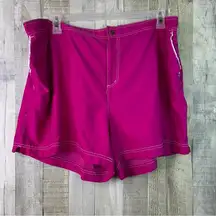 Catalina Size 3X(22W-24W) Front Pockets Back Stretch Waist Fuschia Color (flaw)