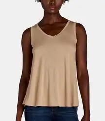 TIME and TRU Womens Tank Top Size Small 4-6 Relaxed Fit Sleeveless Taupe  New