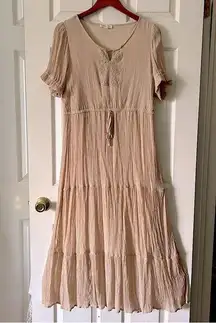 Indigo Rose boho maxi dress large