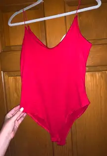 V Neck Open Back Bodysuit