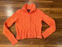 Ralph Lauren vintage POLO jeans orange sweater with tie middle