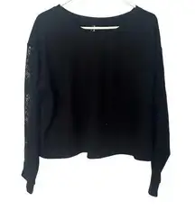 Adore Me Women's Long Sleeve Crewneck Sweater with Lace Detail Size XL