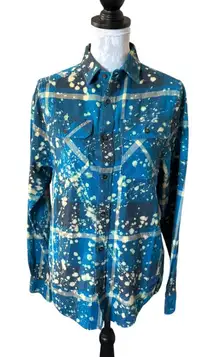 Angry Minnow Flannel Long Sleeve Blue Lock In Trunk Small