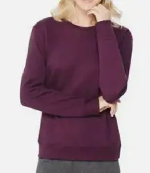 Hanes Womens Sweatshirt Medium Crew Neck Fleece Long Sleeve Top