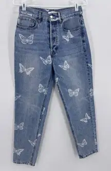 Blue Butterfly Ultra High-Rise Slim Leg Jeans