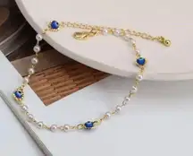 Gold Plated Evil Eye Anklet new