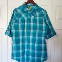 Lole plaid button down size 14