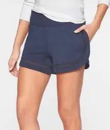 Athleta Navy Blue Sweat Shorts Soft Modal XS Relax Fit