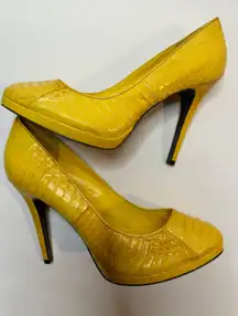 Canary Yellow Heels Size 8B