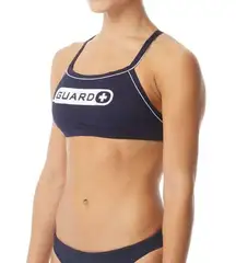 TYR Guard Women's Durafast One Diamondfit Bikini Top Navy Blue S