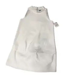 Zara Basic White Sleeveless Shift Dress‎ Pockets NWT Size L Women's Minimalist