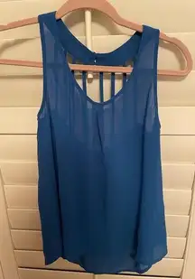 Blu Pepper Gator royal blue tank top, lightweight, fun back!