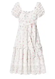 NWT LoveShackFancy x Target  Clementine in White Floral Eyelet Midi Dress 16