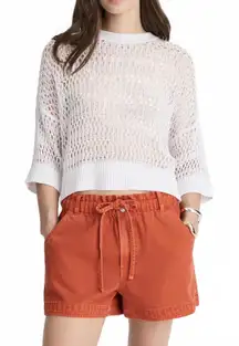 Madewell Tie-Waist Shorts Garment Dye: Airy Denim Edition Rustic Flame NWT XXL