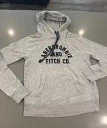 Abercrombie & Fitch Co. Womens XS Hoodie Sweatshirt Pullover Gray‎ Blue