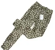 NWT FRAME Ali in Beige Leopard High Rise Cigarette Stretch Crop Jeans 25