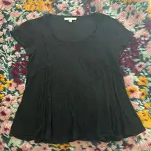 Anthropologie Flowy Black Short Sleeve