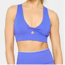Fabletics Oasis Twist Medium Impact Sports Bra Limited Edition Sapphire Sky M