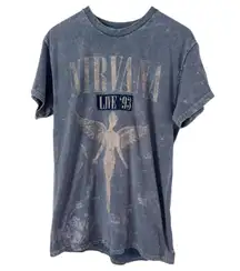Nirvana Blue In Utero Angel Print Short Sleeve Band T-shirt Women’s Size Small